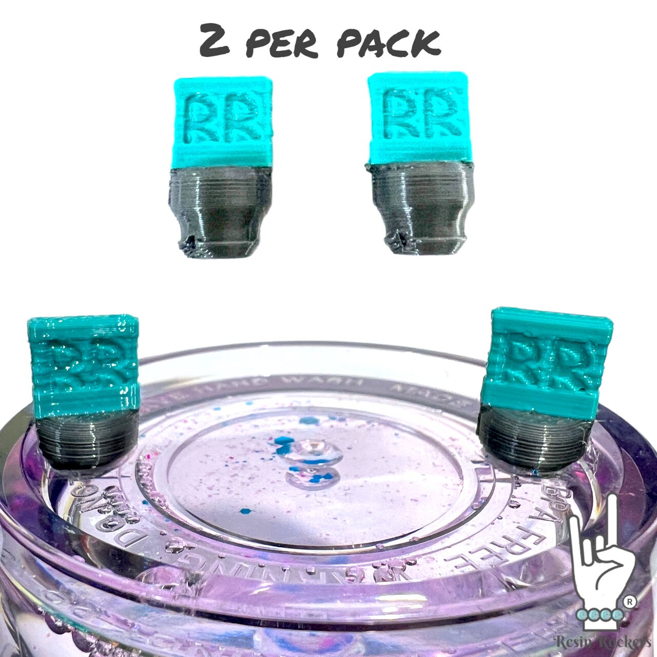 Resin Rockers Exclusive Snow Globe Tumbler Cork Plugs - 2 Pack
